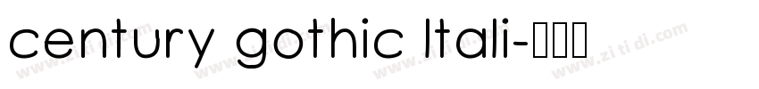 century gothic ltali字体转换